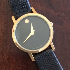 Ladies black Movado watch